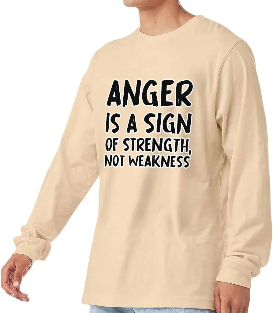 Мужская футболка с длинным рукавом с принтом Anger Is a Sign Of Strength, Storm — фото 2
