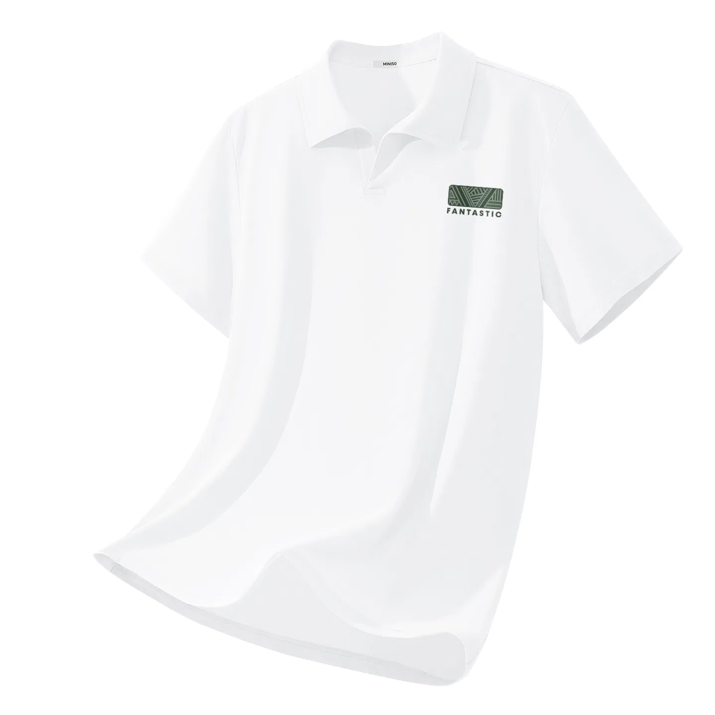 Детское поло Moderate Straight Fit MINISO, White