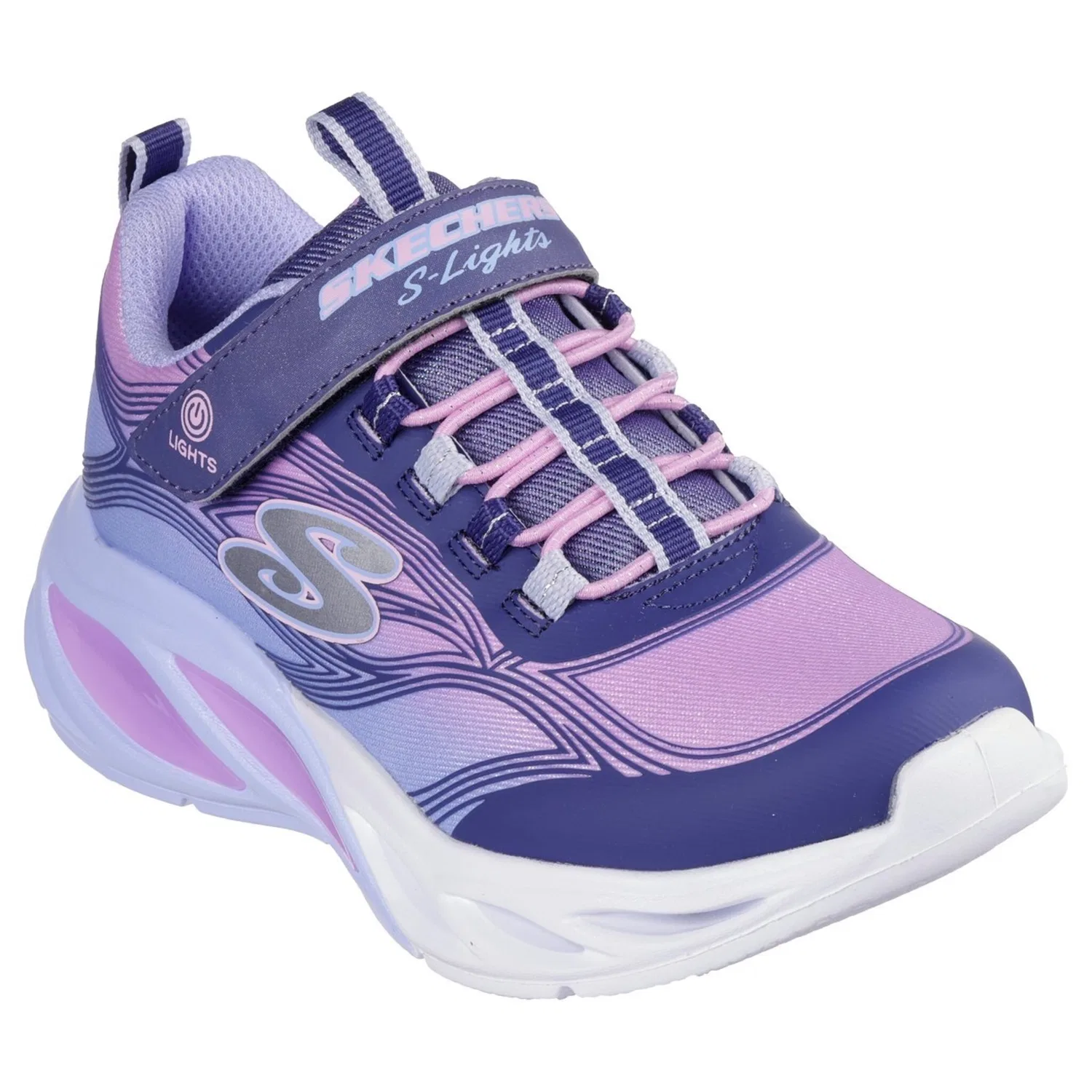 Детские кроссовки с подсветкой Skechers COSMIC GLOW LIGHTS, Navy-Multi