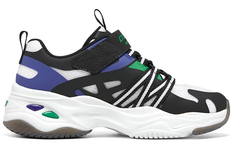 Детские кроссовки с низким верхом Stamina Airy Abrasion Resistant Support Low top Kids Lifestyle Shoes Black White Teenagers Skechers, Black White — фото 3