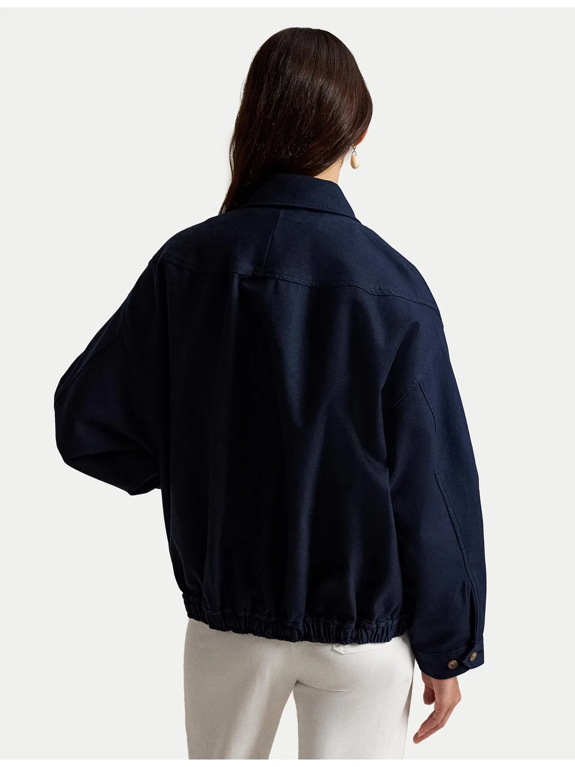 Женская демисезонная куртка свободного кроя Polo Ralph Lauren, темно-синий — фото 3
