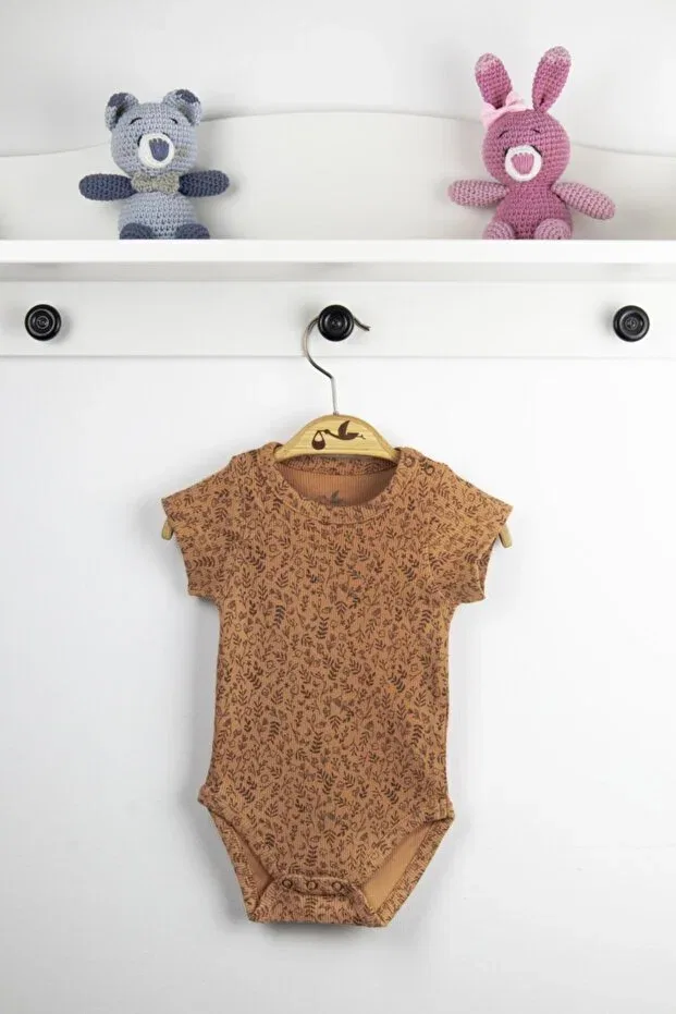 Детское боди с коротким рукавом Newborn Fashion Club, Cinnamon