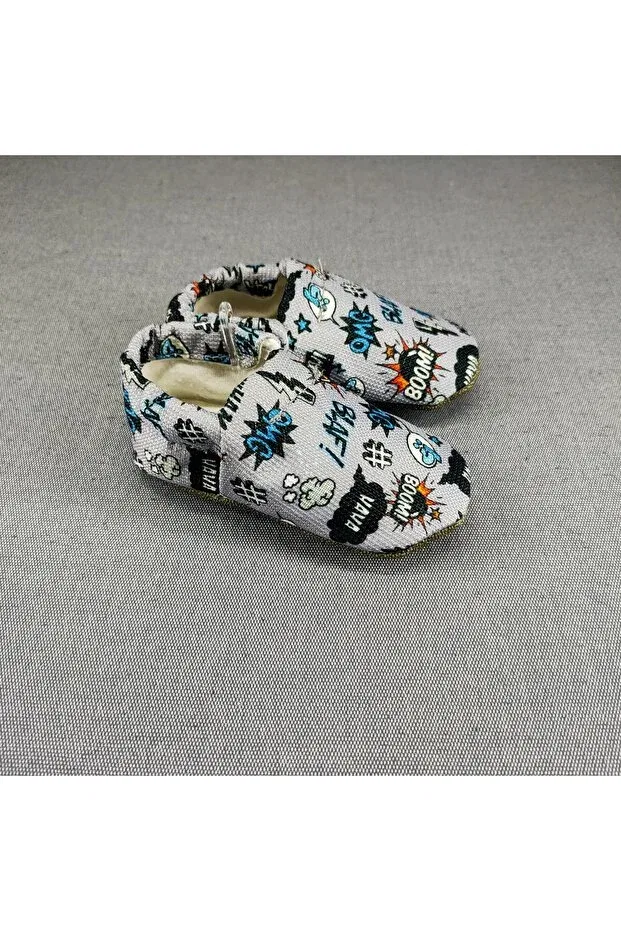 Детские пинетки для девочек и мальчиков с рисунком Loove Bebe, Boom White — фото 2