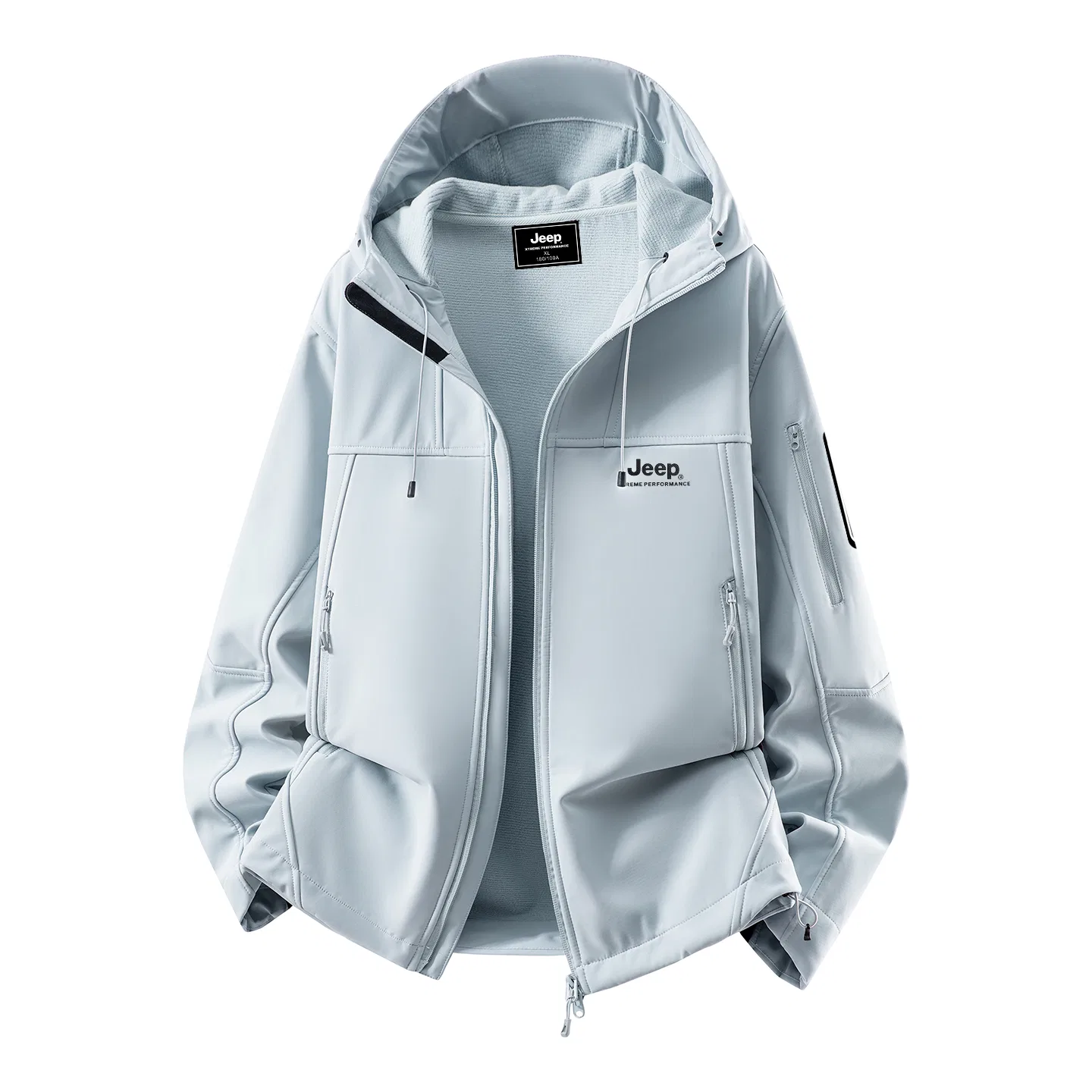 Детская куртка с капюшоном, прямой крой, Jeep, Light Blue