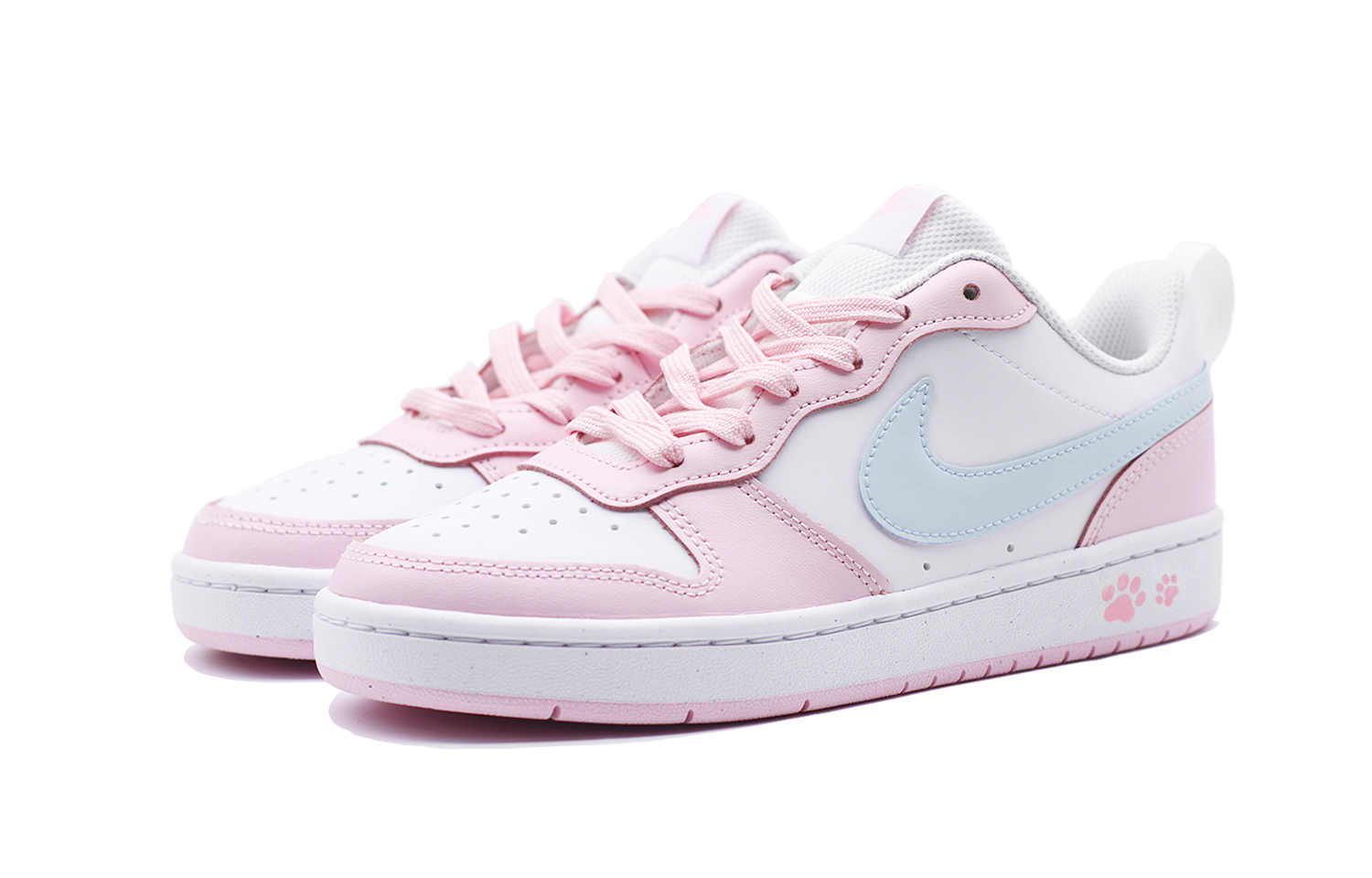 Nike Кроссовки для скейтбординга Court Borough Low Top для подростков розово-голубые — фото 4