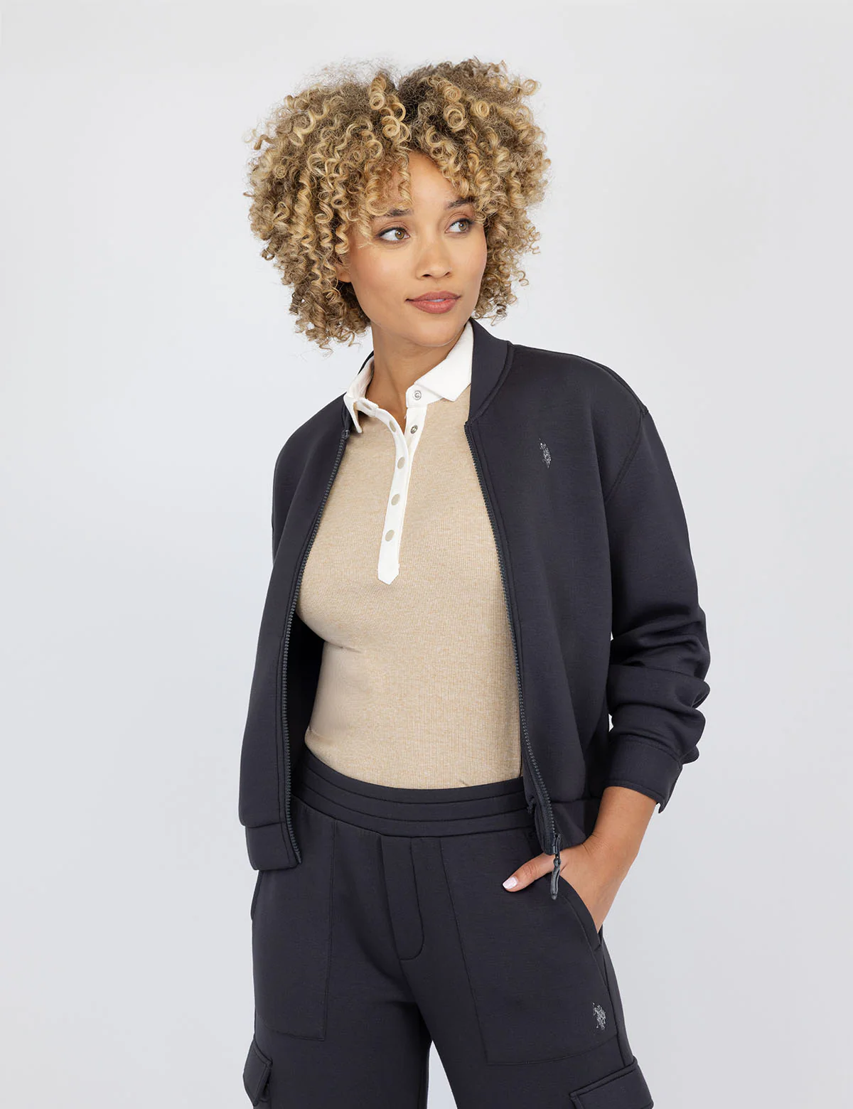 

Куртка U.S. Polo Assn White Label Full Zip, темно-серый