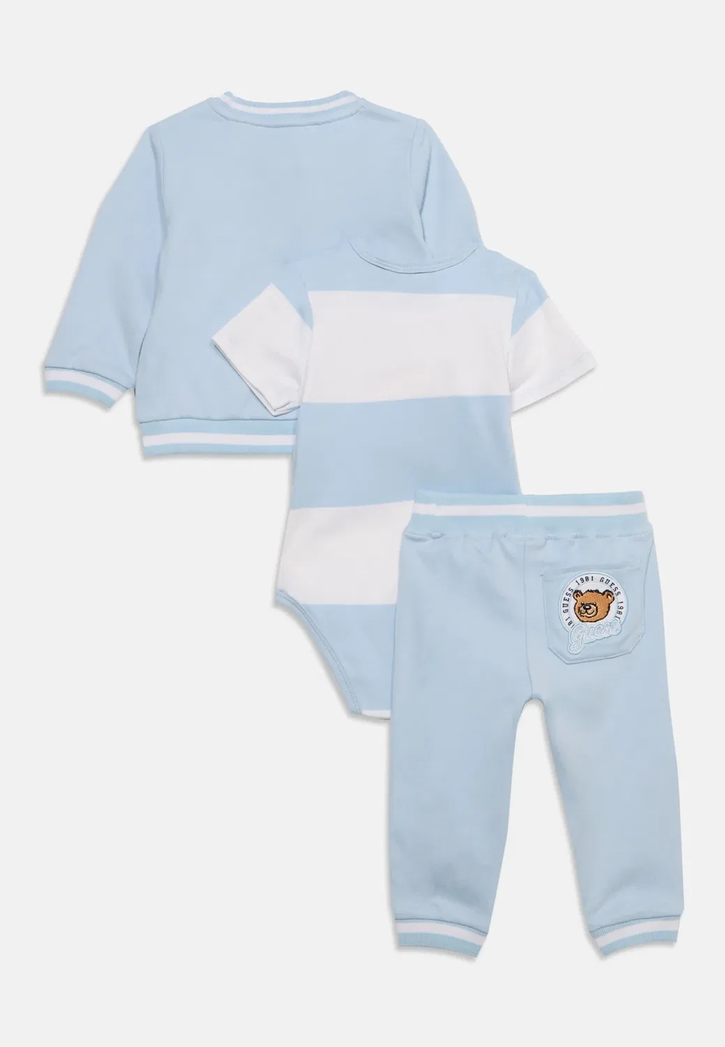 Комплект унисекс - толстовка на молнии Guess, Arctic Sky — фото 2