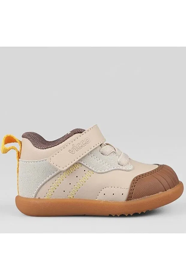 Детские спортивные туфли для мальчиков с ортопедической стелькой Vicco, Beige — фото 3