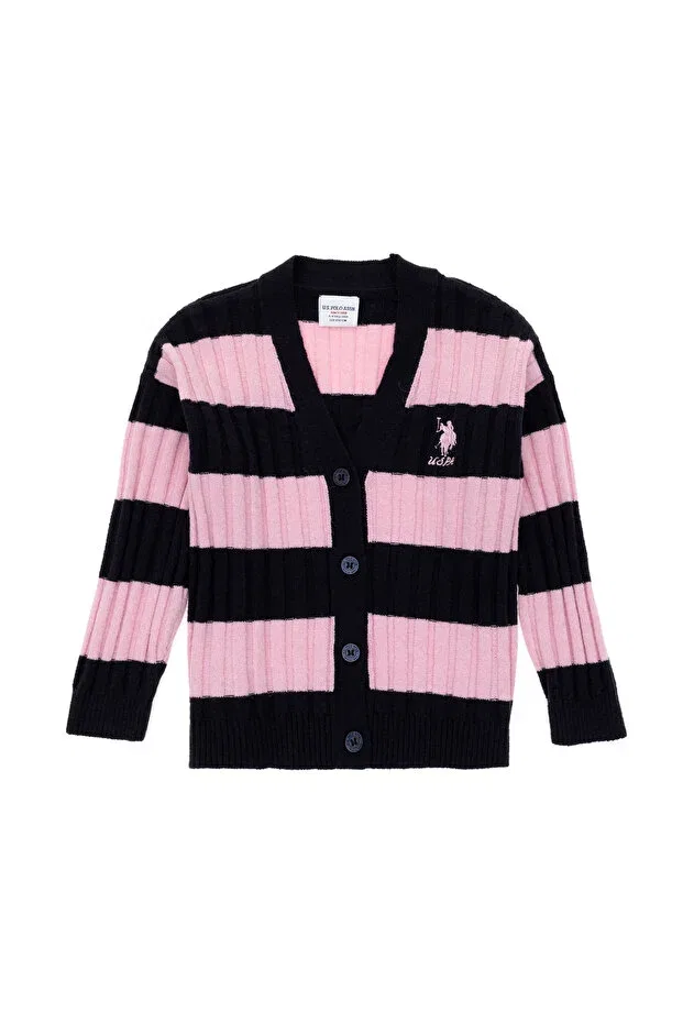Детский кардиган для девочек с длинным рукавом U.S. Polo Assn., Navy Blue — фото 3