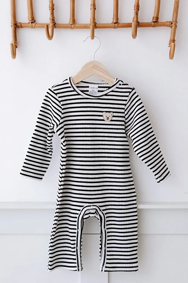 Детский комбинезон с длинным рукавом Lilabio, Black And White