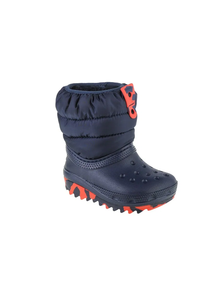 Детские зимние ботинки Crocs 'Classic Neo Puff Boot Toddler' темно-синего цвета