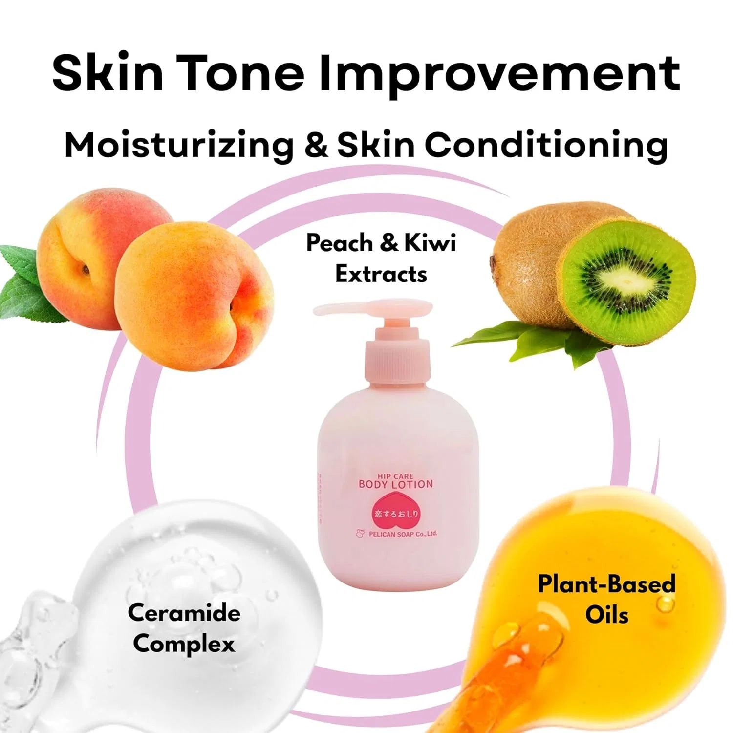 Лосьон для тела Koisuru Oshiri Hip Care, 200 мл, Sweet Peach Pelican Soap — фото 3