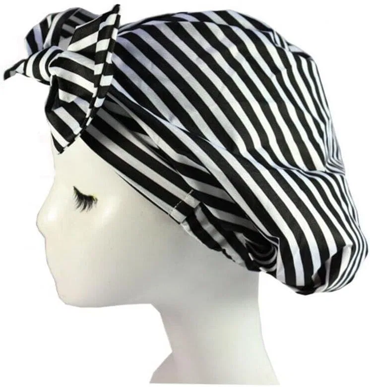 Шапочка для душа Elastic Bath Hat for Women, Waterproof Polyester, 1 Piece, 56-58 cm, Style 1 Generic — фото 3