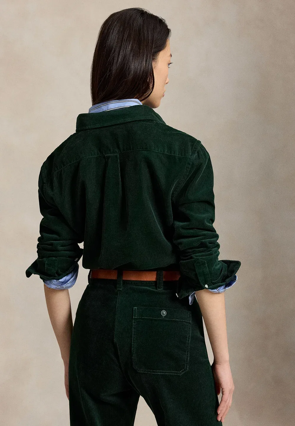 Спортивная рубашка - блузка на пуговицах Polo Ralph Lauren, Dark Green — фото 3