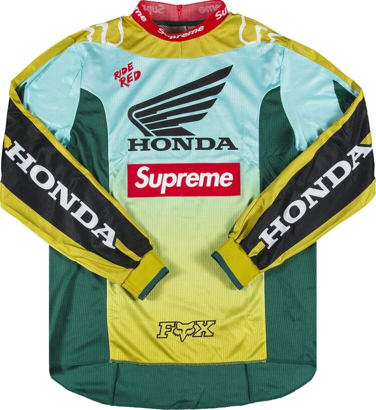 

Футболка Supreme x Honda Fox Racing Moto Jersey 'Moss', зеленый