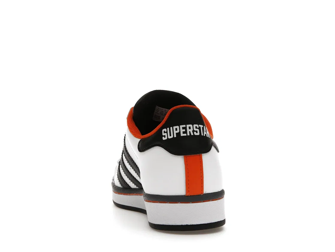 Детские кроссовки Lifestyle Adidas Superstar, Cloud White Core Black Orange — фото 4