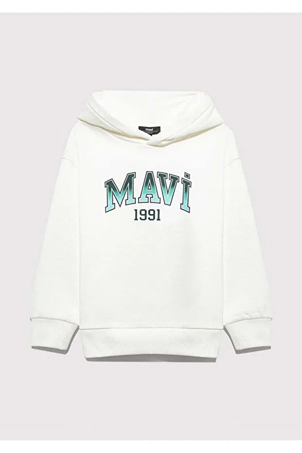 Детские свитшот для мальчиков с принтом Mavi, Off White — фото 3