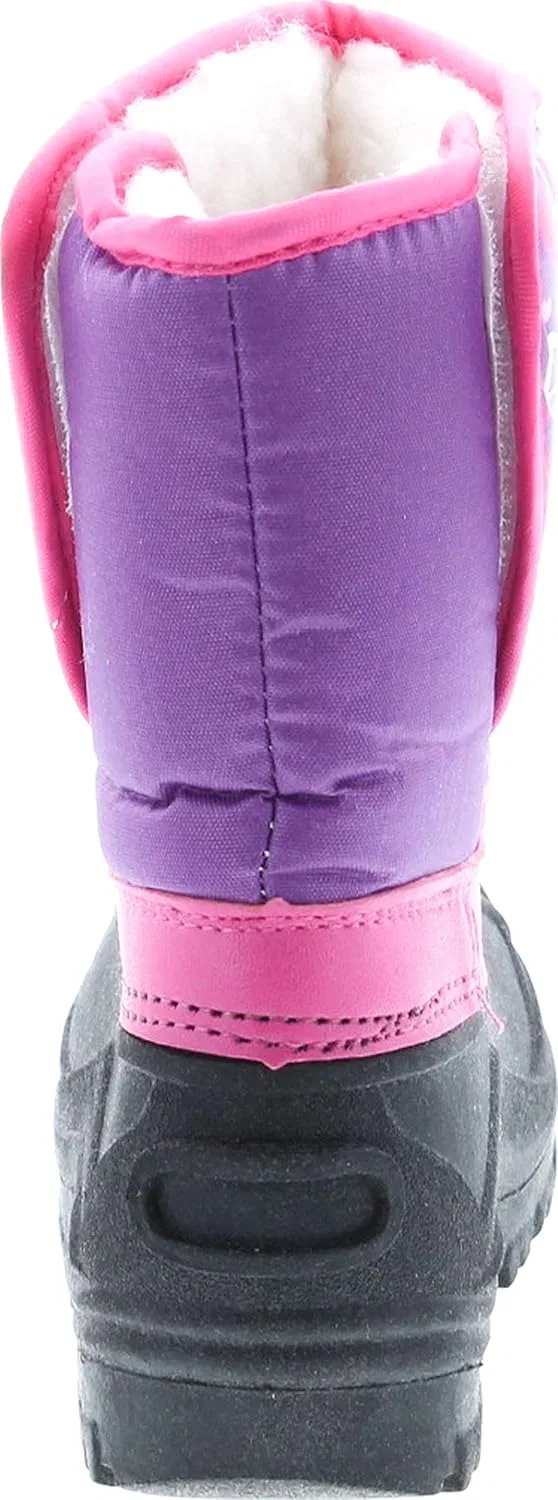 Детские зимние сапоги для девочек с принтом Static Footwear, Purple Hearts — фото 4