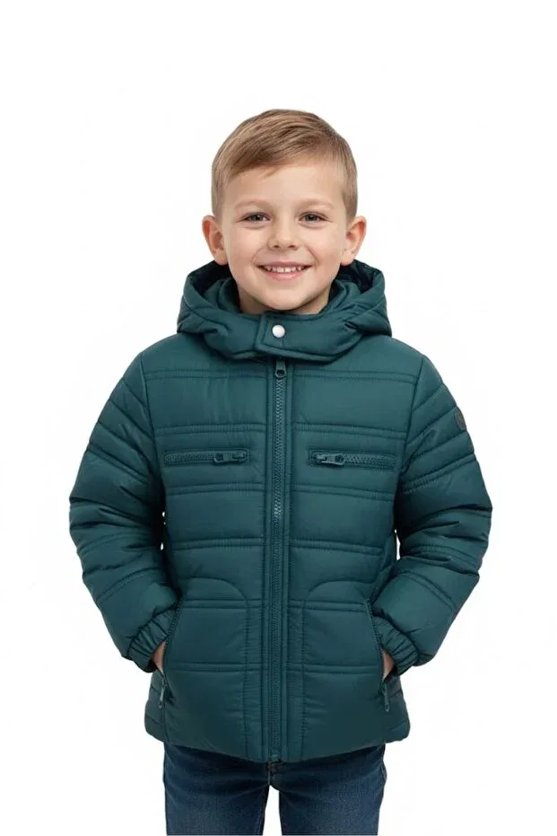 Детское пальто для мальчиков водонепроницаемое Lesso Kids, Oil Green