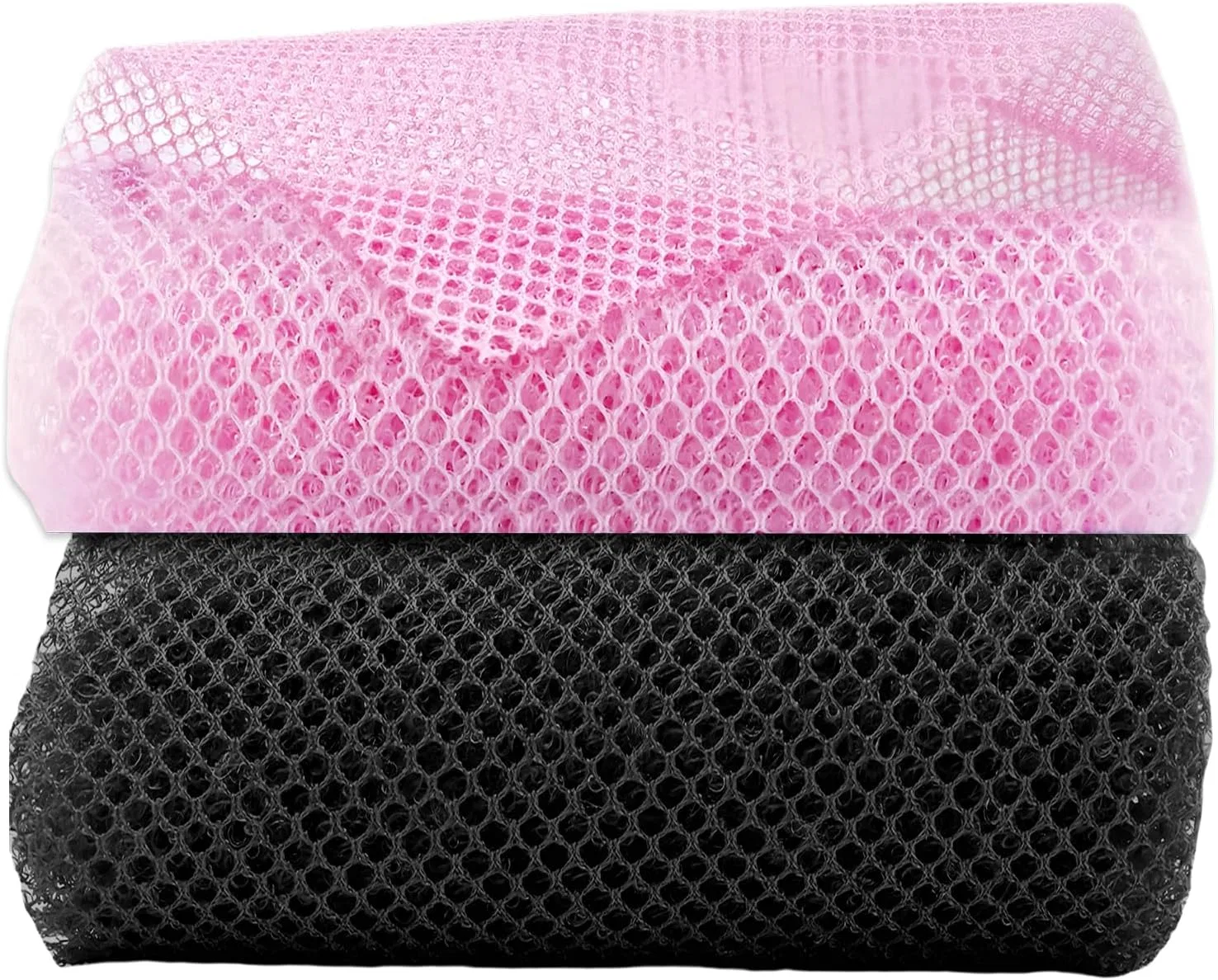 Мочалка африканская сетка ELNX, 2 шт, 31.5 дюймов, Black + Pink