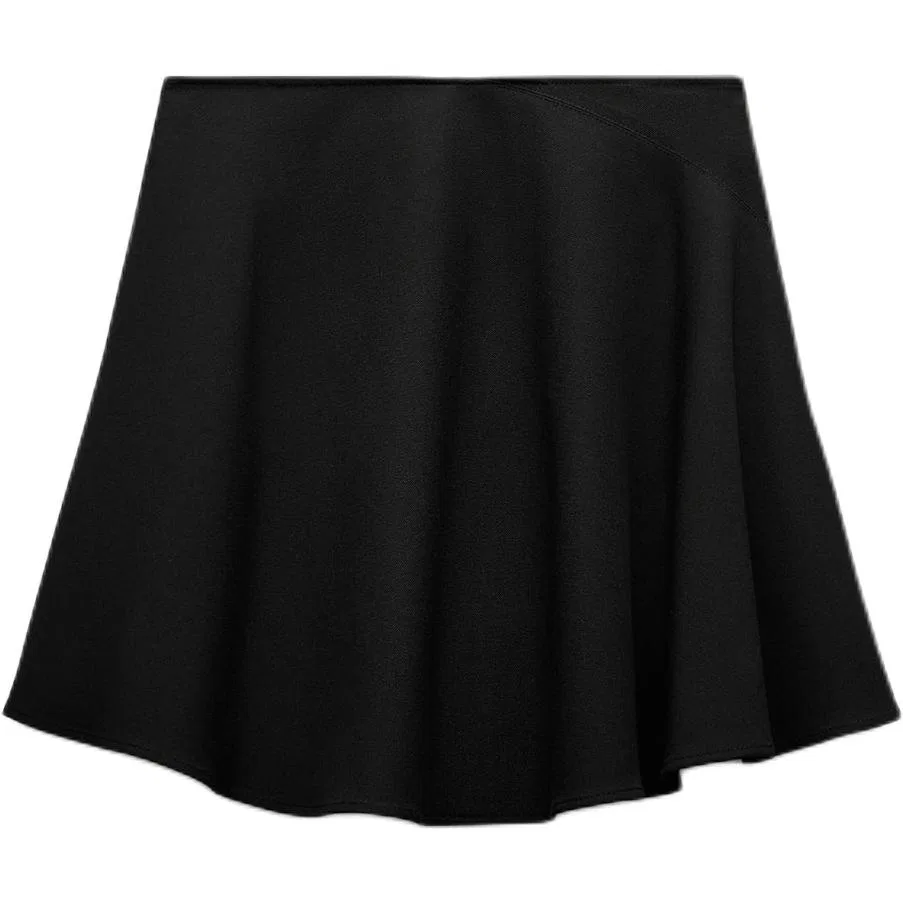 Женская юбка короткая повседневная ZARA, Черный — фото 3