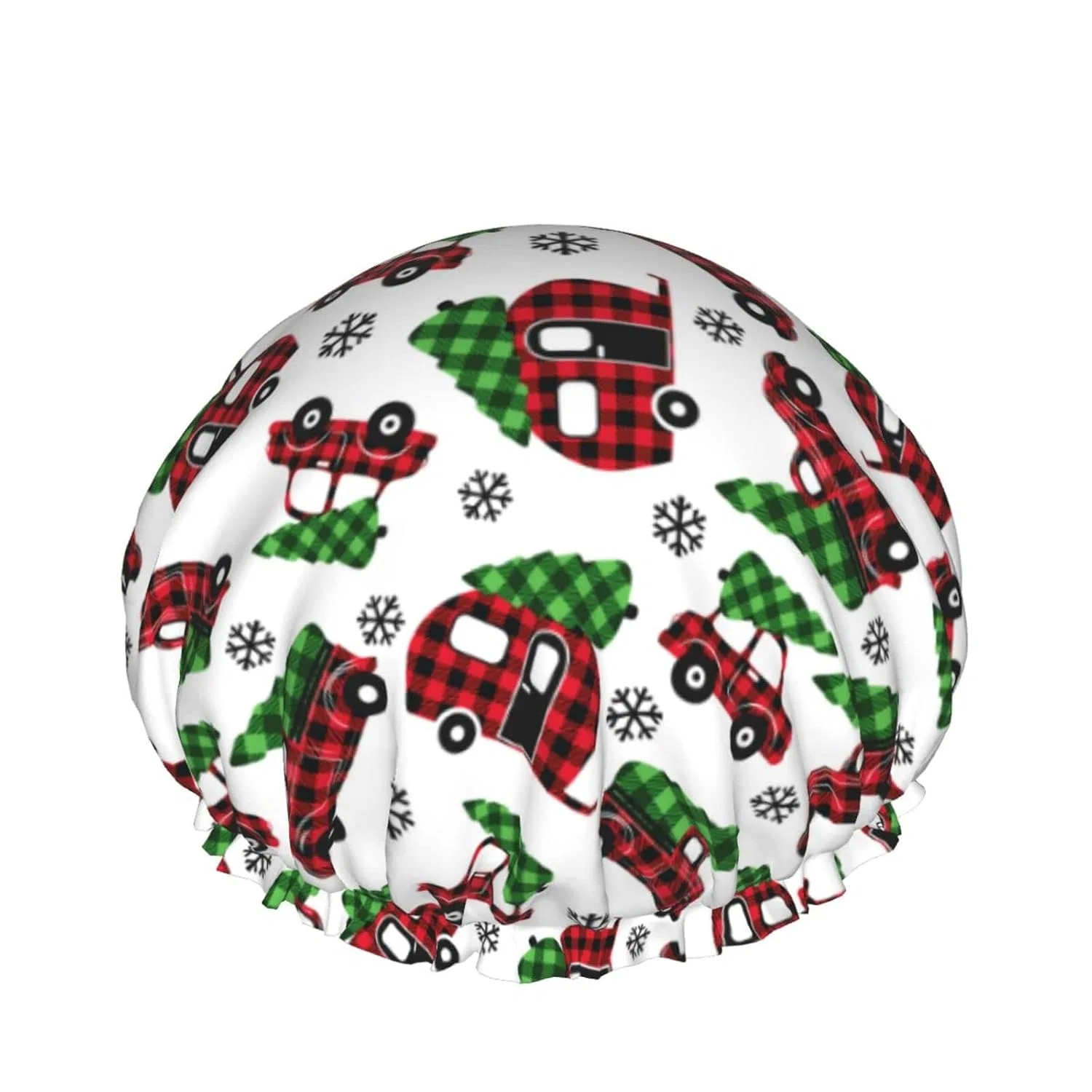 Шапочка для душа Christmas Truck, SJOAOAA, 1 шт, 26.9x10.9x0.5 см, Christmas Truck