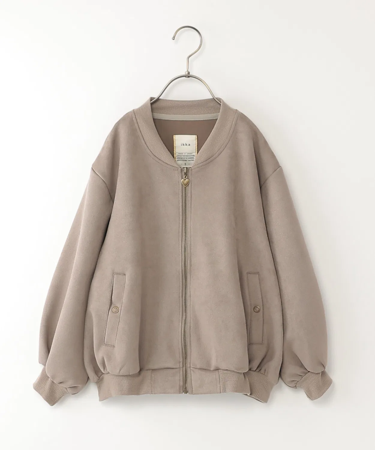 Детская куртка из искусственной замши с длинным рукавом модель, ikka, Pink — фото 2
