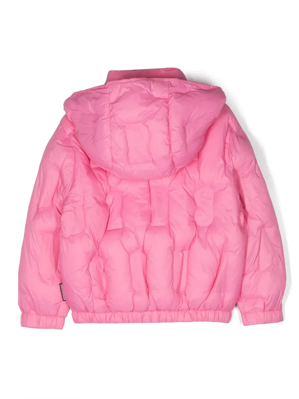 Пуховик со съемным капюшоном Dsquared2 Kids, розовый — фото 2