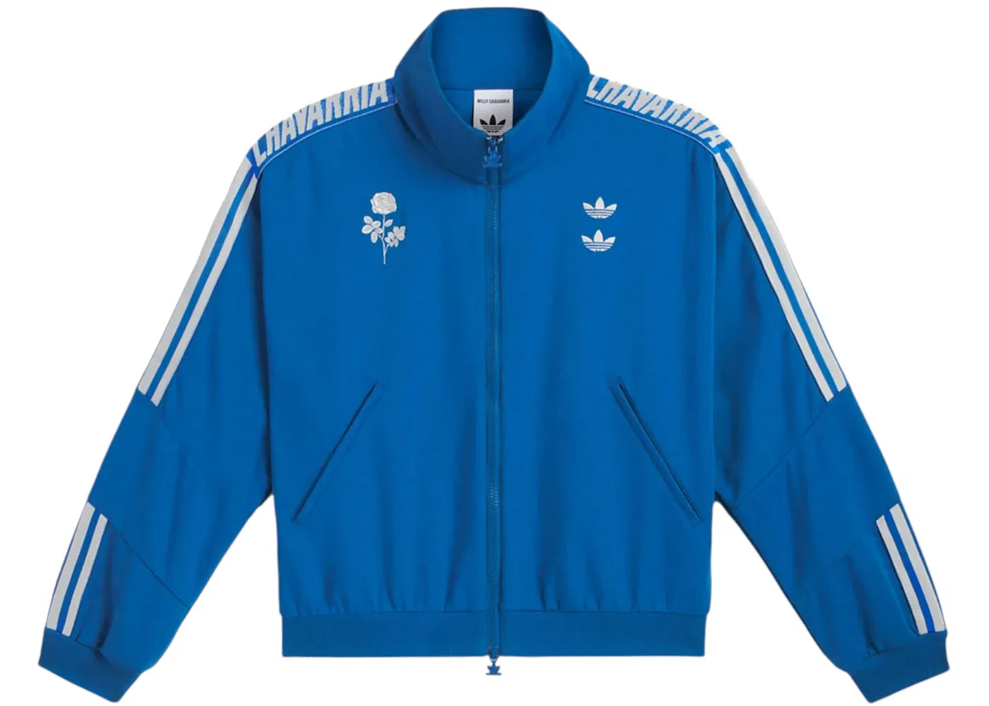 Мужская ветровка из трикотажа понте с принтом Adidas x Willy Chavarria Knit Track Jacket, Dark Marine