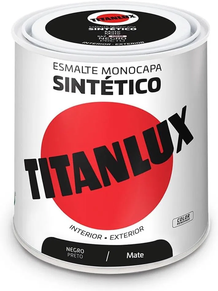 Эмаль синтетическая матовая черная TITANLUX, 250 мл