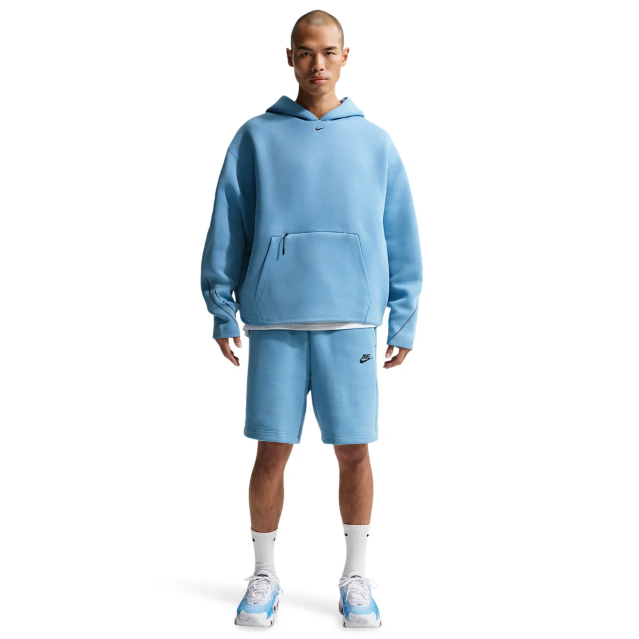 Мужское худи Tech Ergo Nike, цвет Work Blue/Black — фото 3