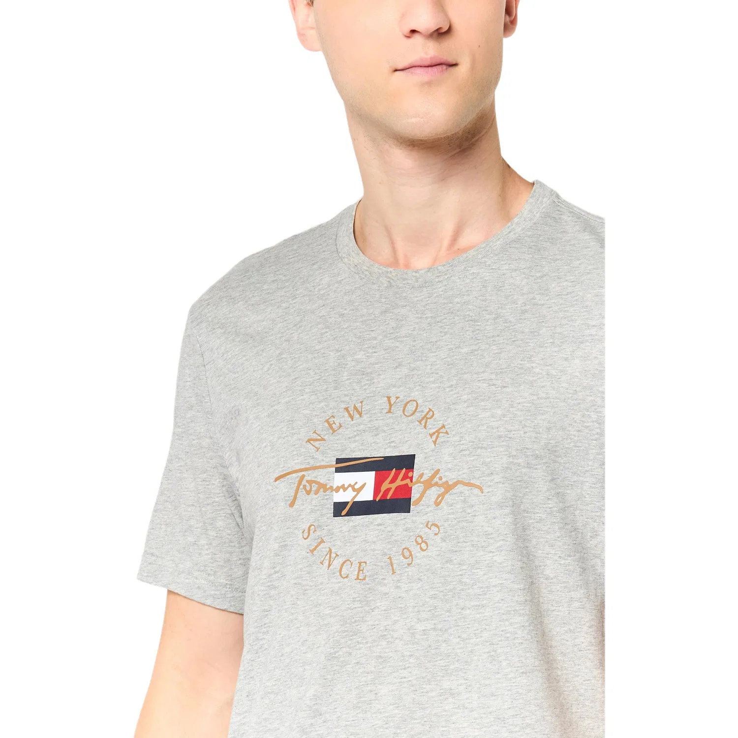 Мужская футболка с круглым вырезом Tommy Hilfiger, Light Gray — фото 4