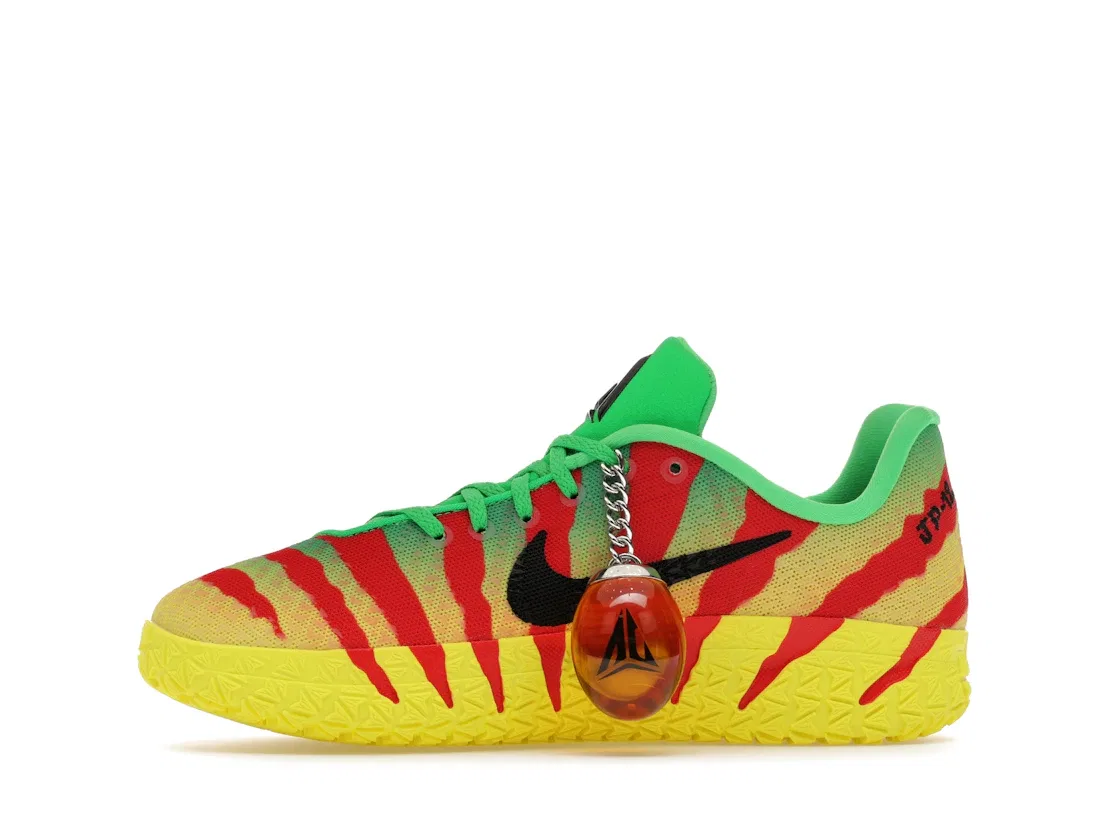 Детские кроссовки для мальчиков с принтом Nike Ja 3 Nike, Green Spark/Black/University Red/Dynamic Yellow — фото 3