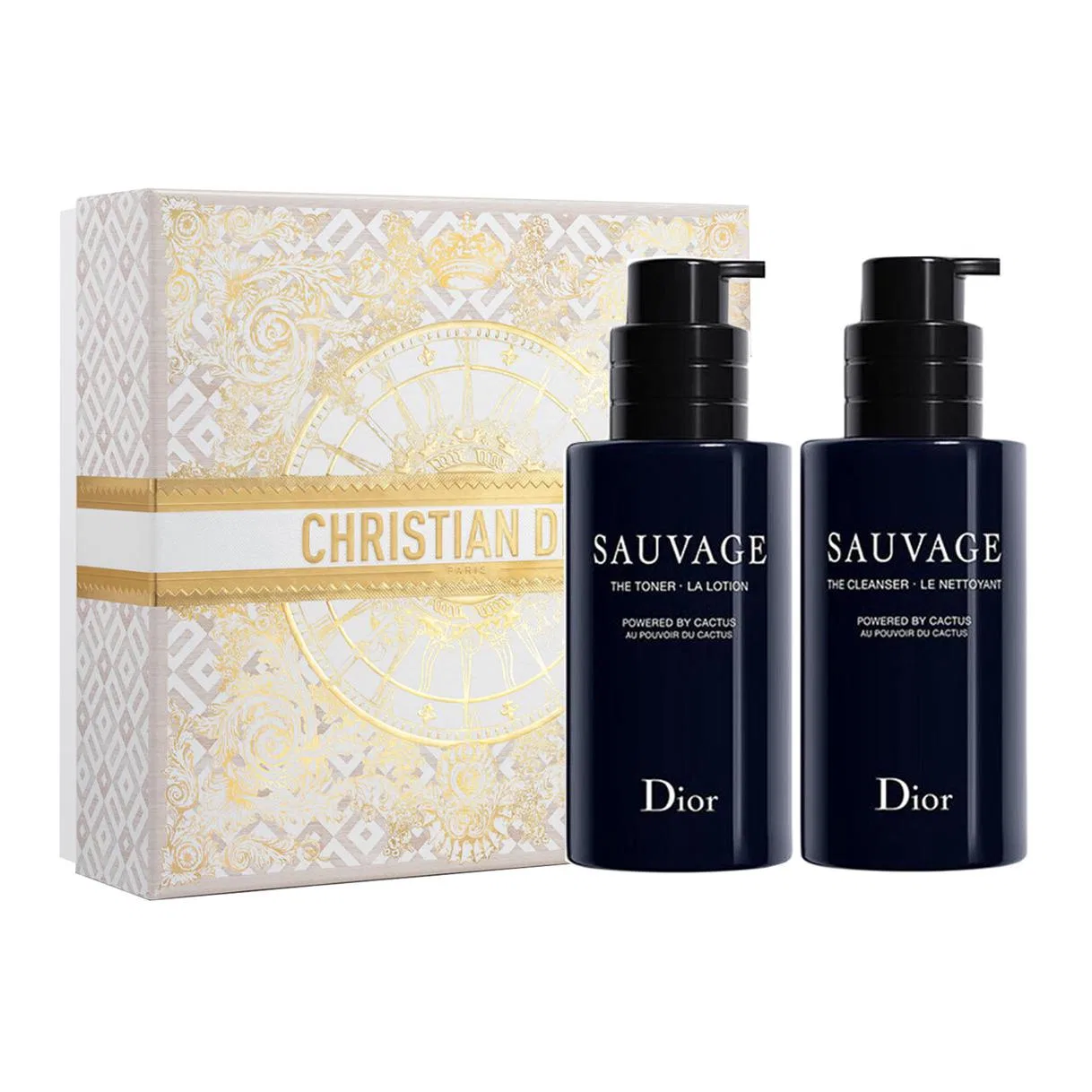 Мужской набор для ухода за кожей с очищающим гелем и тоником, Wild, DIOR, Gold Ball Box Limited Edition