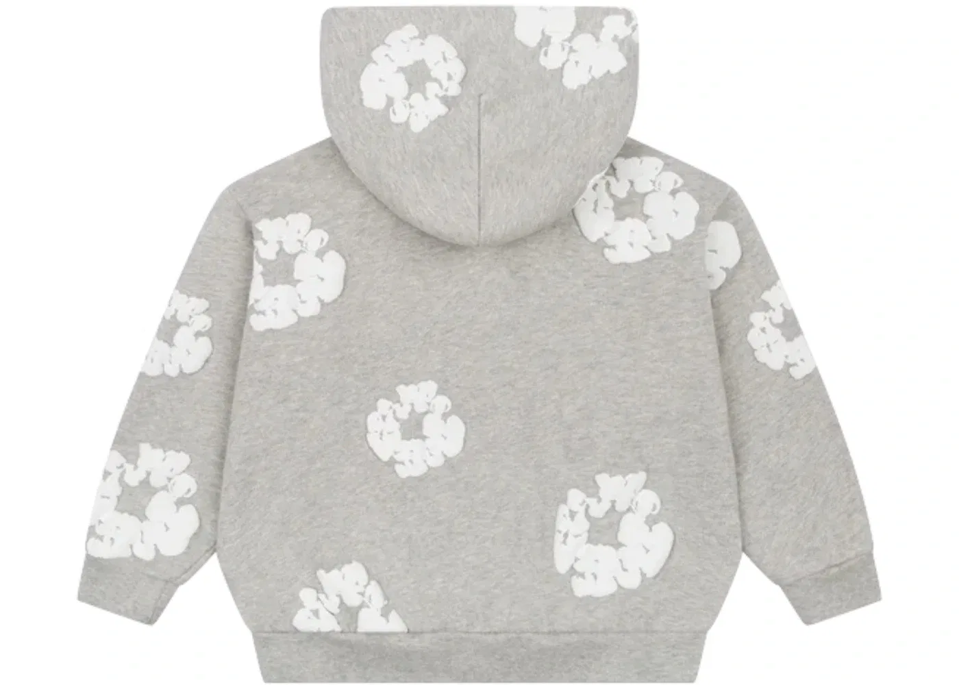 Детская худи на молнии с принтом Hoodie Denim Tears, Grey — фото 2