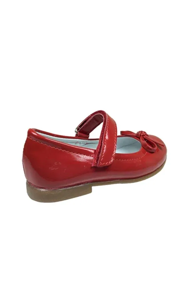 Детские балетки для девочек с ортопедической стелькой Ortopedikal 1010 baby red patent leather mustache bow girls' ballerina shoes 100% leather evening dress wedding shoes Generic Brands, Red — фото 4