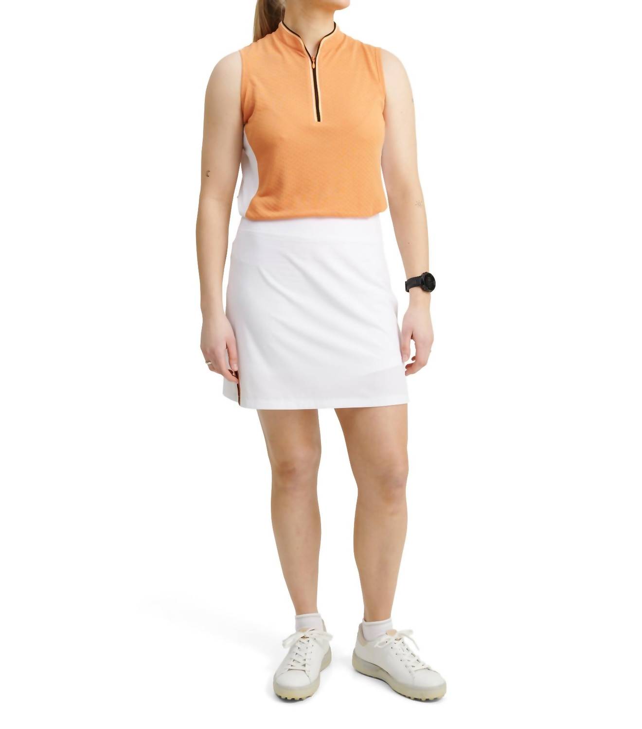

Женская юбка-шорты Brook Stripe в белом и черном цвете Abacus Sportswear US