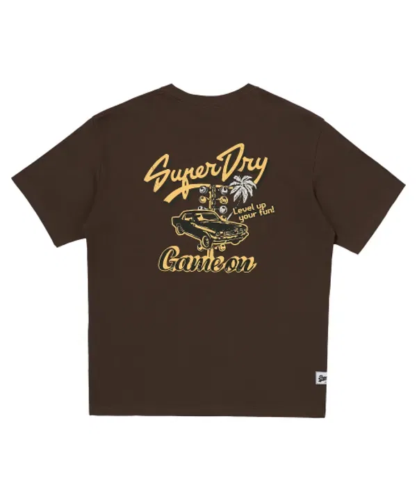 Футболка с принтом Old Car, Superdry, коричневый — фото 3