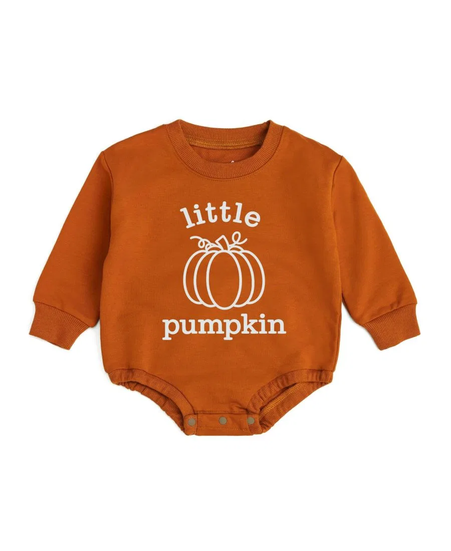 Боди-комбинезон с длинным рукавом Pumpkin Sweet Wink, Burnt Orange