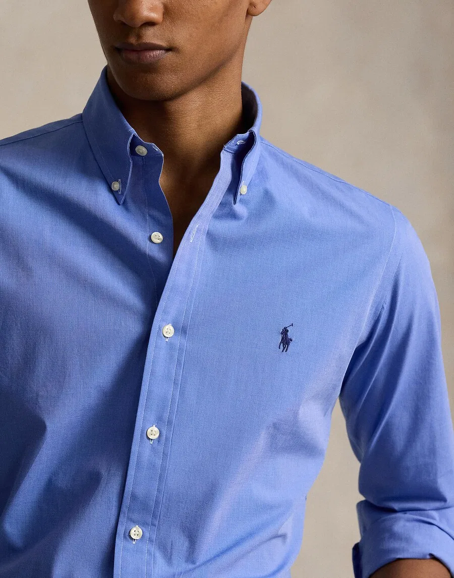 Деловая рубашка Polo Ralph Lauren приталенного кроя, цвет опаловый — фото 2
