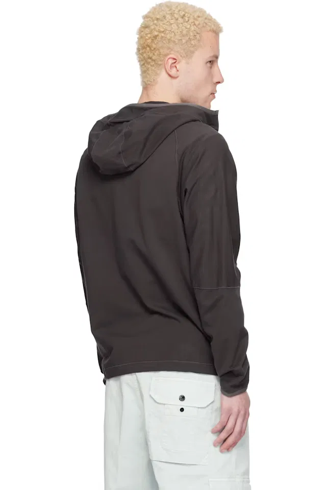 Серый худи Stellina из эластичного хлопка с начесом Stone Island — фото 3