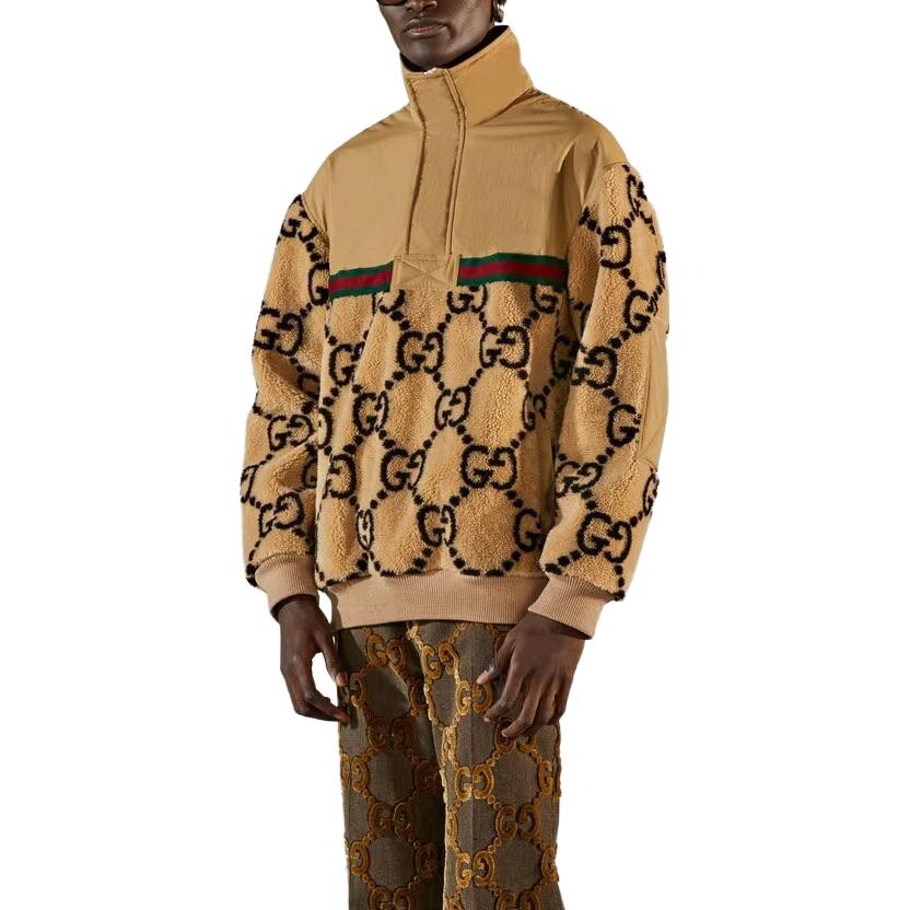 Куртка мужская Gucci верблюжья, коричневая — фото 4