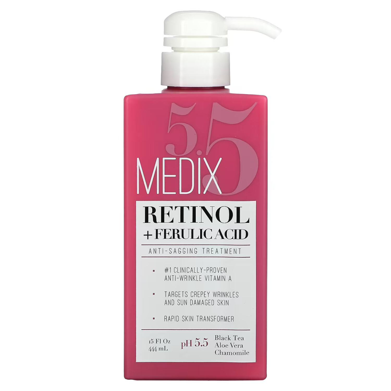 

Medix 5.5, Ретинол + феруловая кислота, средство против провисания, 15 жидких унций (444 мл)