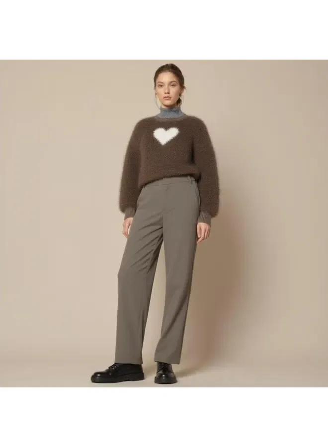 Брюки зауженные с принтом Zara, темно-хаки зеленый — фото 2