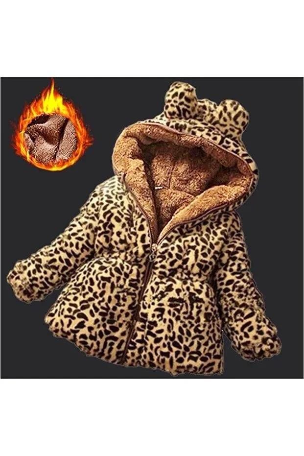 Детское пальто для девочек с принтом Leopard Eybabykids, Leopard