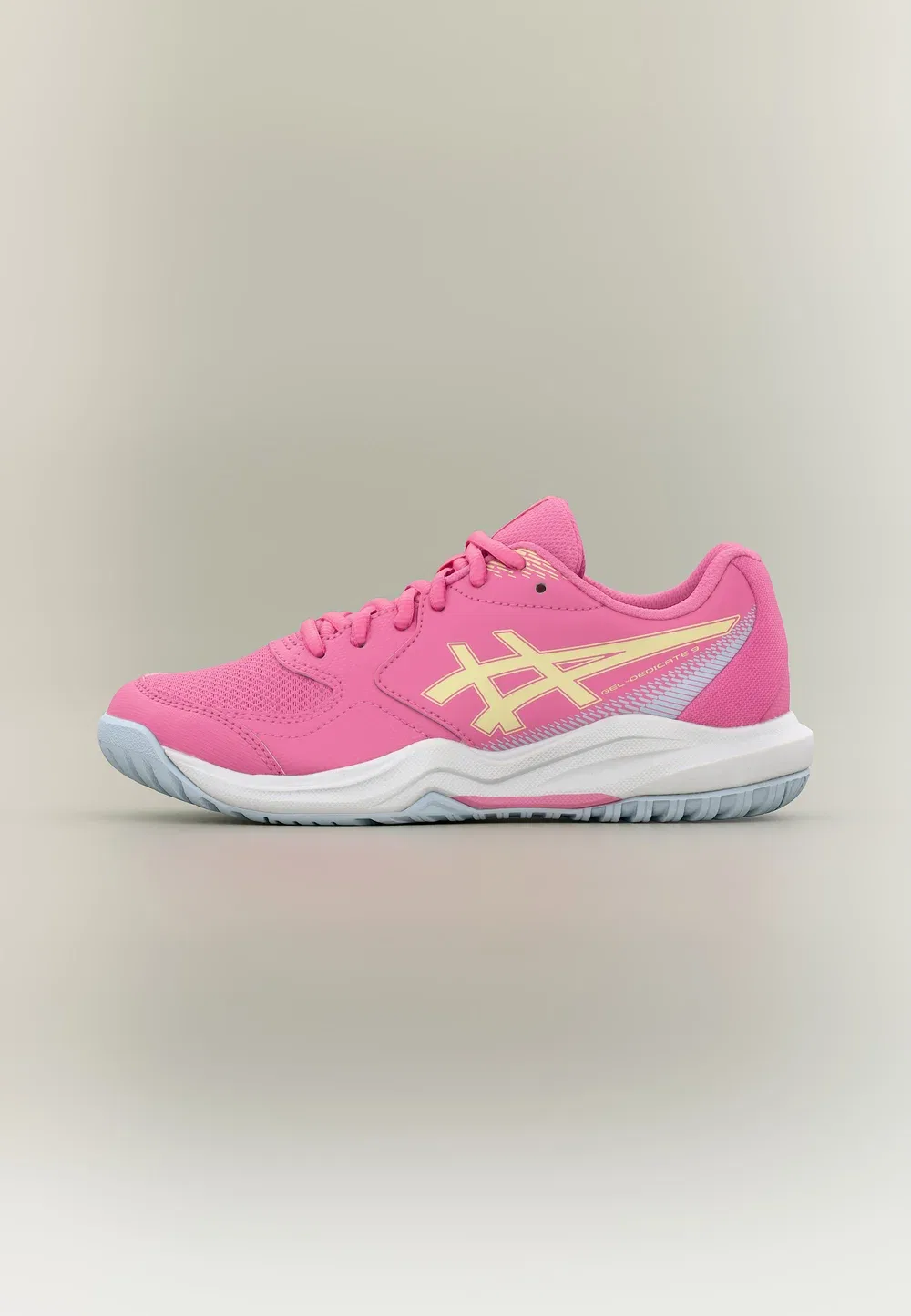 Кроссовки Gel Dedicate унисекс - теннисные кроссовки для разных типов кортов Asics, Dragon Fruit/Soft Yellow