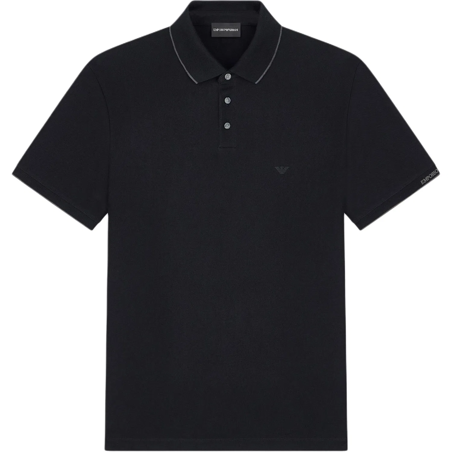 Мужское поло с воротником Black EMPORIO ARMANI, Black