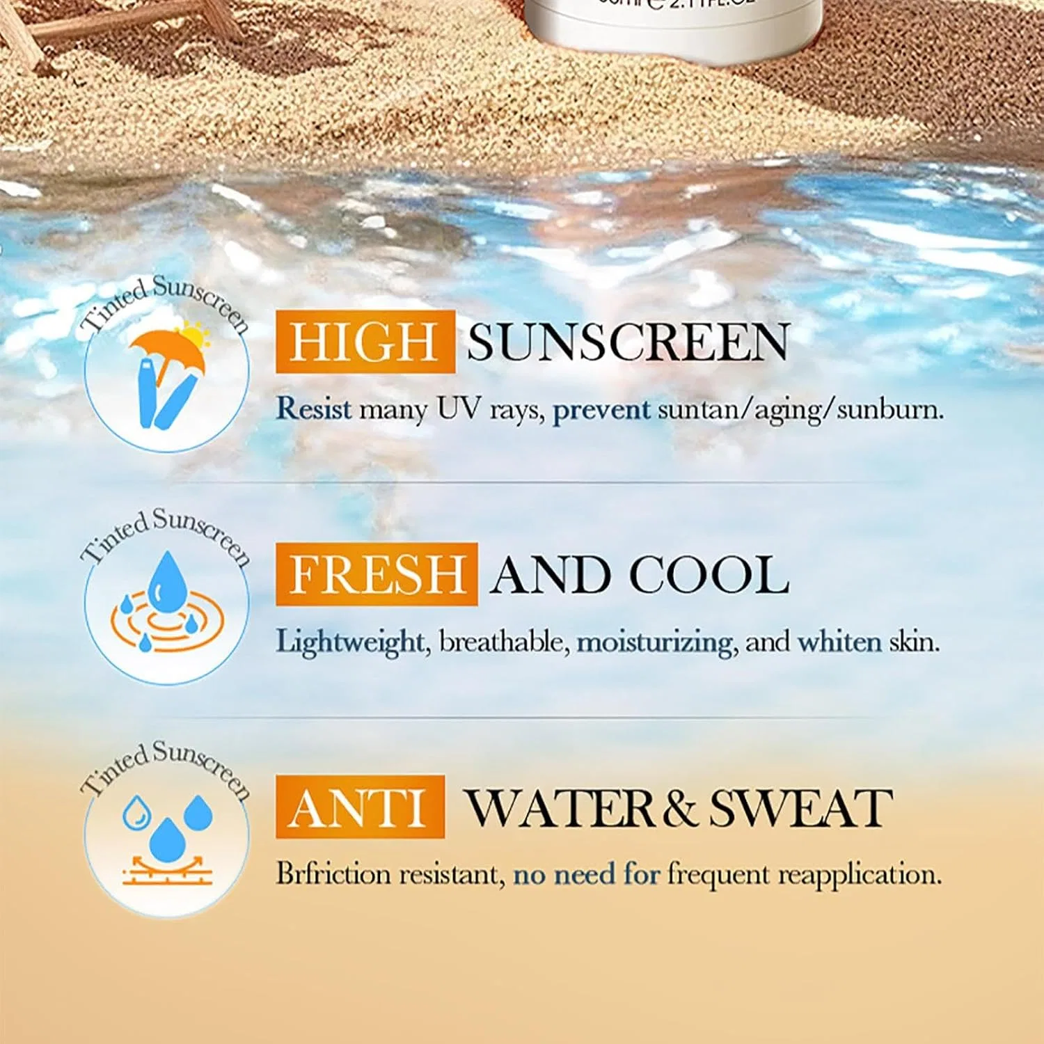 Солнцезащитный крем SPF 50+ с витамином C, 60 мл, 2 шт. Generisch — фото 4