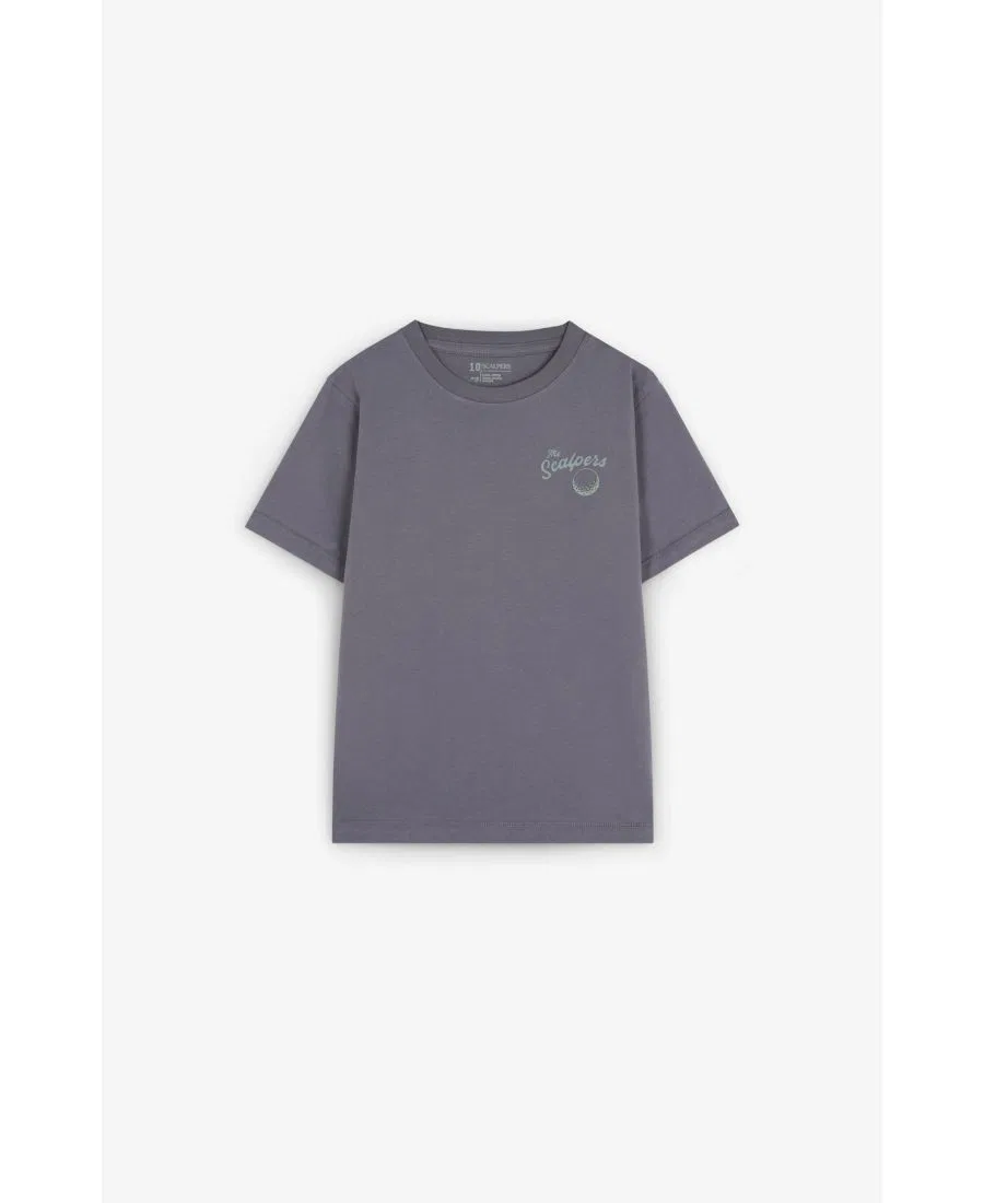 Детская футболка с коротким рукавом Skull and logo print Scalpers, Navy