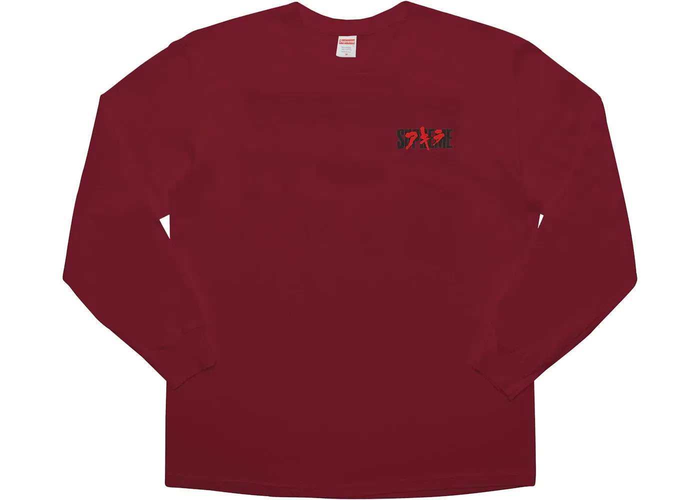 Мужская футболка с длинным рукавом Supreme AKIRA Neo-Tokyo L/S Tee, Cardinal